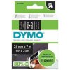 Páska do štítkovača, 24 mm x 7 m, DYMO D1, čierna biela