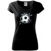 Futbalová lopta v triku - Dámske tričko Pure - M ( Čierna )