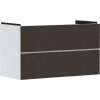 Hansgrohe Xevolos E - Umývadlová skrinka, 98x58x48 cm, 2 zásuvky, matná biela/textilná tmavá sivá 54181660