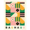 Obrazová reprodukcia Original Bauhaus (No.5) in Green & Pink, 30 × 40 cm
