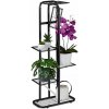 Držiak Na Kvetináč Relaxdays Kovový stojan na kvety 6 úrovní RD6802, čierny