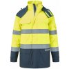Portwest FR617 Bizflame Rain+ Hi-Vis Multi-Norm Zimná nehorľavá bunda žltá/námornícka modrá 3XL