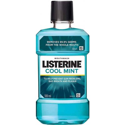 Listerine Zero ústna voda bez alkoholu príchuť Cool Mint 500 ml