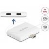 Delock Adaptér z rozhraní USB Type-C™ na USB-C™ Data 10 Gbps a Video 4K, 60 Hz + USB Type-C™, PD, 92 W 61088