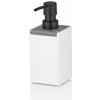 KELA Dávkovač mýdla Cube polyresin bílá 300 ml KL-23694