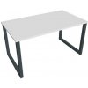 Hobis Pracovný stôl UNI O, 140x75,5x80 cm, biela/čierna