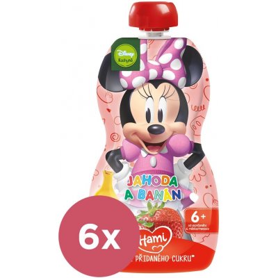 6x HAMI Kapsička ovocná Minnie Jahoda a banán 6x110g, od uk. 6. mesiaca