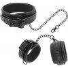 Fetish Submissive Collar and Wrist Cuffs Vegan Leather - Putá S Obojkom