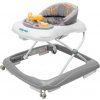Detské chodítko Baby Mix s volantom a silikónovými kolieskami sivá