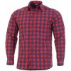 Pentagon košeľa QT TACTICAL SHIRT - RED CHECKS (Odolná taktická košeľa s dlhým rukávom je z ľahkého vzdušného materiálu a má skryté náprsné vrecká)