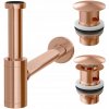 UMÝVADLOVÝ SIFÓN ROSE GOLD MOSADZNÝ KLIK KLAK ZP