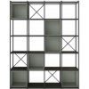 Zeleno-čierna knižnica 140x179 cm Anya – Marckeric