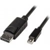 PremiumCord Mini DisplayPort - DisplayPort V1.2 přípojný kabel M/M 1m kport7-01