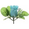 Umelá ruža puk zelenomodrá 5 cm