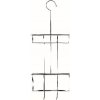COMPACTOR Dvojitý závesný košík do sprchy s háčikom Compacto Keep, chróm, 22,4 x 8,5 x v. 59 cm