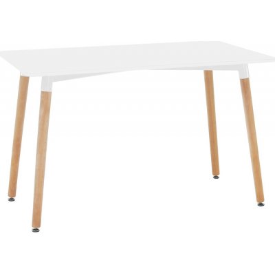 Tempo Kondela Jedálenský stôl, biela/buk, 120x80 cm, DIDIER 4 NEW