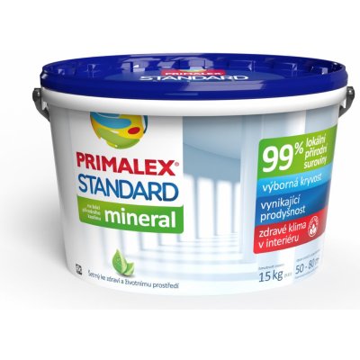 PRIMALEX STANDARD mineral biela interiérová farba 25 kg Biela
