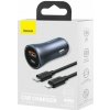 Baseus Car Charger Golden Contactor Pro Dual Quick Charger U+C, PD 3.0, QC 4+, SCP FCP AFC (With Type-C - Lightning 1m Black) 40W Dark Gray (TZCCJD-B0G)