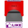 Shiny Pečiatka - LIKE Farba atramentu: FIALOVÁ, Farba strojčeka: ČERVENÁ