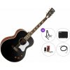 Cort CJ-Retro Premium SET Vintage Black Matte Elektroakustická gitara Jumbo
