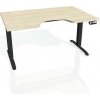 Pracovný stôl Motion Ergo, PO, 2S, 180x70,5-120,5x90 cm, agát/čierna - 1 kus - 1 KS - pamäťové - 60 mesiacov - elektrický polohovateľný - stôl - 90 cm - Hobis - Motion Ergo - 180 cm - 70,5 - 120,5 cm