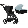 TFK Mono4 2v1 Black Combi carrycot + Seat unit Nenafukovacie kolesá (s výplňou) Hlboká vanička Blue Dual Color