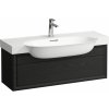 Laufen The New Classic skrinka 97.6x31.6x34.4 cm závesná kúpeľňová skrinka pod umývadlo čierna-dub H4060910856281