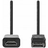 NEDIS kabel DisplayPort - HDMI/ zástrčka DisplayPort - zástrčka HDMI/ černý/ bulk/ 2m CCGL37100BK20