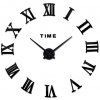 3D Nalepovacie hodiny DIY Clock Roma C2, čierne 90-130cm