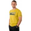 Northfinder Pánske turistické tričko z organickej bavlny – BARTOLOM mustard S TR-5048OR