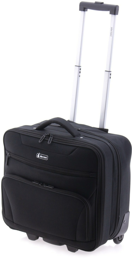 Čierna cestovná taška John Travel Explorer 27 L – ideálna na výlety a cestovanie s pohodlnou nosnosťou.