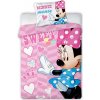 Dievčenské postelné obliečky MINNIE MOUSE ružové 100x135cm/40x60cm (farba: ružová)