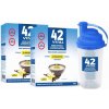 42 Vital Nízkokalorická rastlinná diéta s príchuťou vanilky - 2 x 510 g + šejker