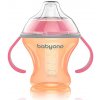 Babyono Hrnček netečúci s mäkkým náustkom NATURAL NURSING 180 ml Oranžový