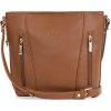 Dámska kožená kabelka cez rameno svetlo hnedá - Fagola Preira koňak