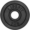 Kotúč LIFEFIT 1,0kg, kovový, pre 30mm tyč