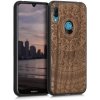 Drevené púzdro s dizajnom indické slnko kwmobile Huawei Y6 (2019) tmavě hnědá