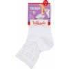 Bellinda TRENDY COTTON SOCKS dámske ponožky s ozdobným lemom biela šedá