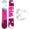 Raven Style Pink dámský snowboard + Raven FT360 white vázání - 150 cm + M (EU 39-42)