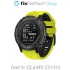 FixPremium - Dvojfarebný Silikónový Remienok pre Garmin (QuickFit 22mm), zelený