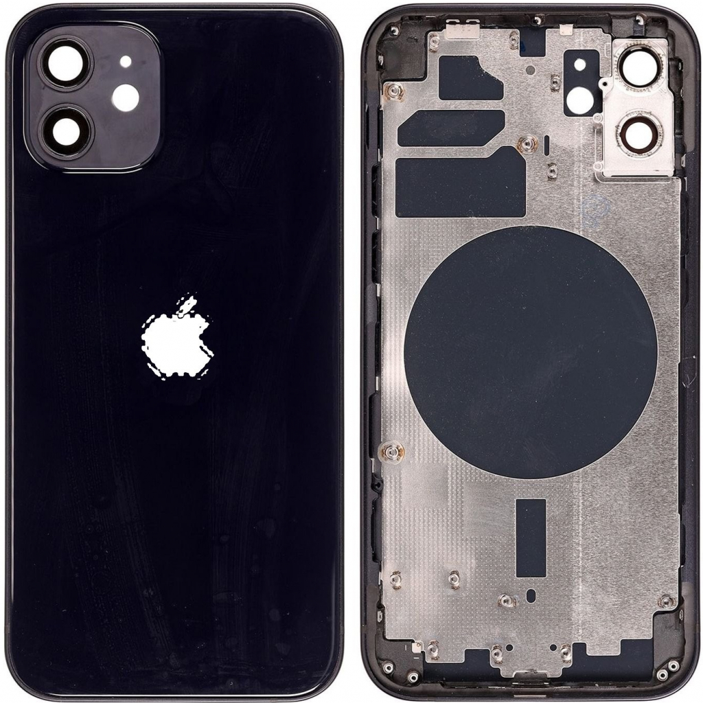 Kryt Apple iPhone 12 Zadný Housing čierny