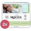 2x MOLTEX Pure&Nature Plienky jednorazové Newborn (2-4 kg) 22 ks