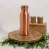 Fľaša na vodu z čistej medi so 7 čakrami, matný povrch ± 750 ml