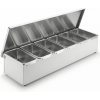 Nerezový zásobník na 6 prísad, 455 x 150 x 90 mm