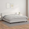 Box spring postel s matrací bílá 180x200 cm umělá kůže 3130674