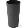 LAMELA, kvetináč LILIA JUMPER – prúžok O 19 cm, výška 36,4 cm, grafit