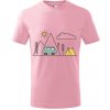 Handel Detské tričko - Výlet s karavanom Farba: ružová, Veľkosť: 122cm/6r, Strih trička: detský