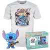 Funko Pop! & Tee Box Disney Lilo & Stitch Ukulele Stitch Flocked Special Edition L
