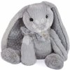 Plyšový zajačik Bunny Pearl Grey Les Preppy Chics Histoire d’ Ours sivý 40 cm v darčekovom balení od 0 mes