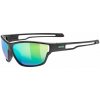 Cyklistické okuliare Uvex Sportstyle 806 - black matt/mirror green